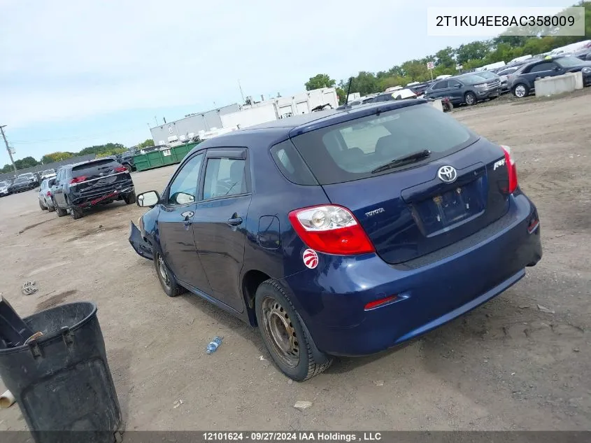 2010 Toyota Matrix VIN: 2T1KU4EE8AC358009 Lot: 12101624