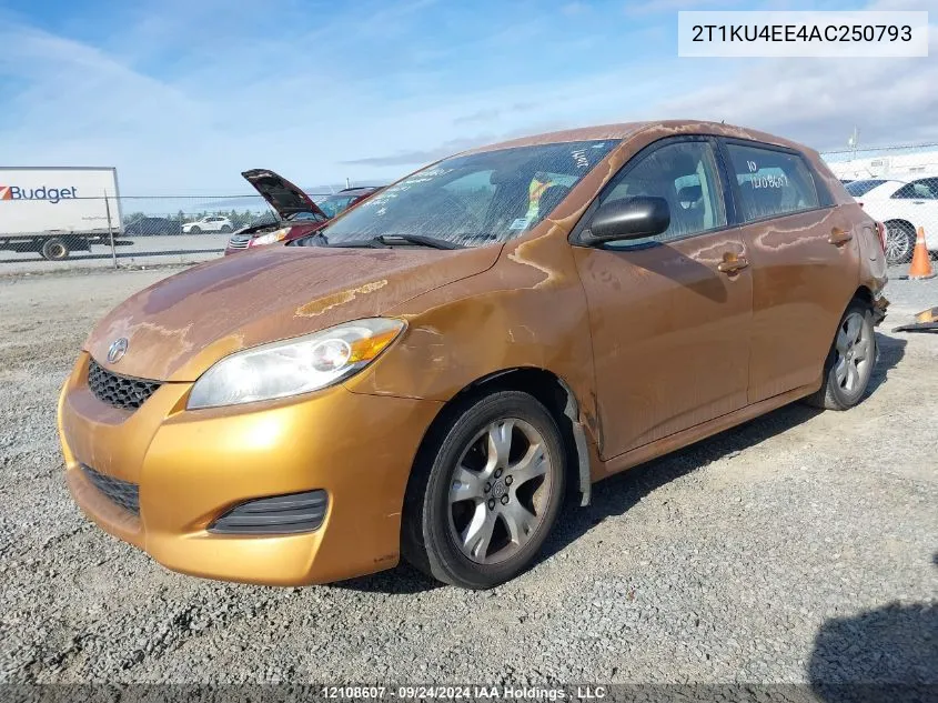 2010 Toyota Matrix Wagon VIN: 2T1KU4EE4AC250793 Lot: 12108607