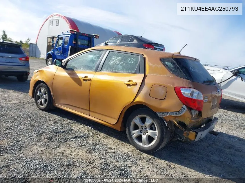 2010 Toyota Matrix Wagon VIN: 2T1KU4EE4AC250793 Lot: 12108607