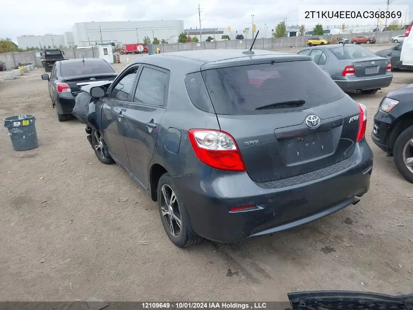 2010 Toyota Matrix VIN: 2T1KU4EE0AC368369 Lot: 12109649