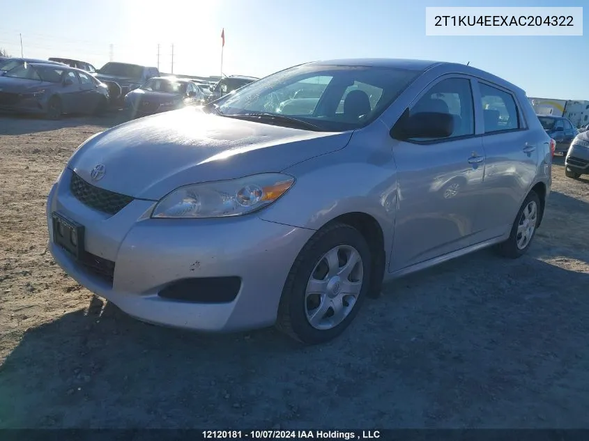 2010 Toyota Corolla Matrix VIN: 2T1KU4EEXAC204322 Lot: 12120181