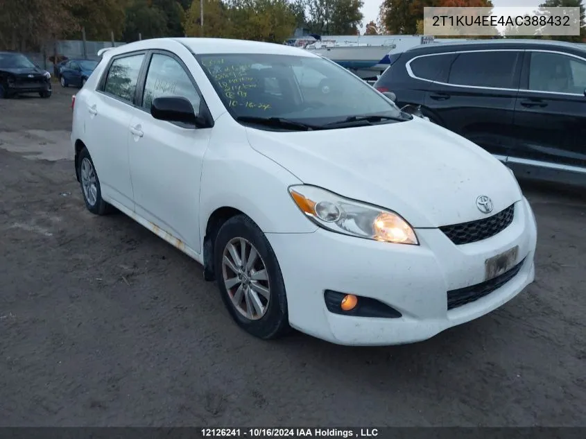 2010 Toyota Matrix Wagon VIN: 2T1KU4EE4AC388432 Lot: 12126241