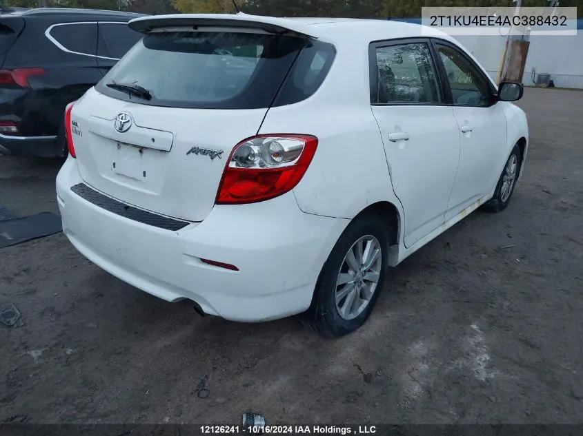 2010 Toyota Matrix Wagon VIN: 2T1KU4EE4AC388432 Lot: 12126241