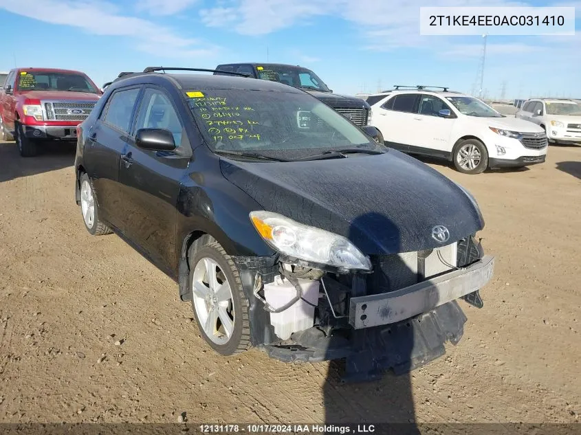 2010 Toyota Matrix Xr VIN: 2T1KE4EE0AC031410 Lot: 12131178