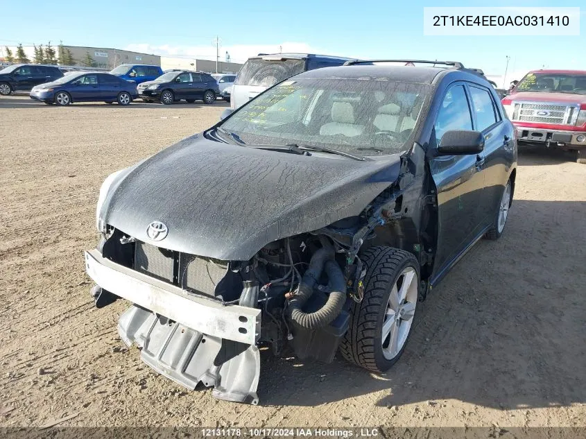 2010 Toyota Matrix Xr VIN: 2T1KE4EE0AC031410 Lot: 12131178