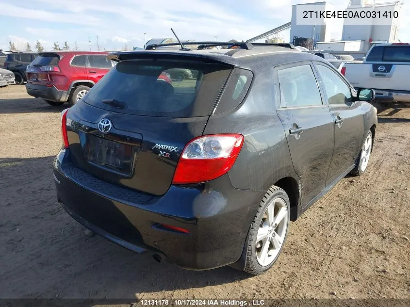 2010 Toyota Matrix Xr VIN: 2T1KE4EE0AC031410 Lot: 12131178