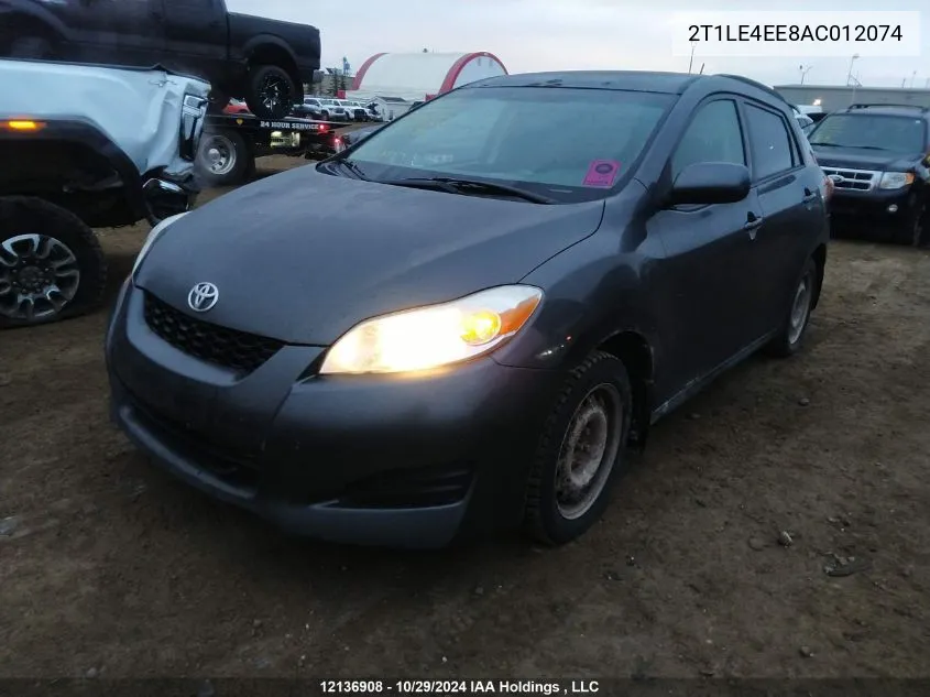 2010 Toyota Matrix VIN: 2T1LE4EE8AC012074 Lot: 12136908