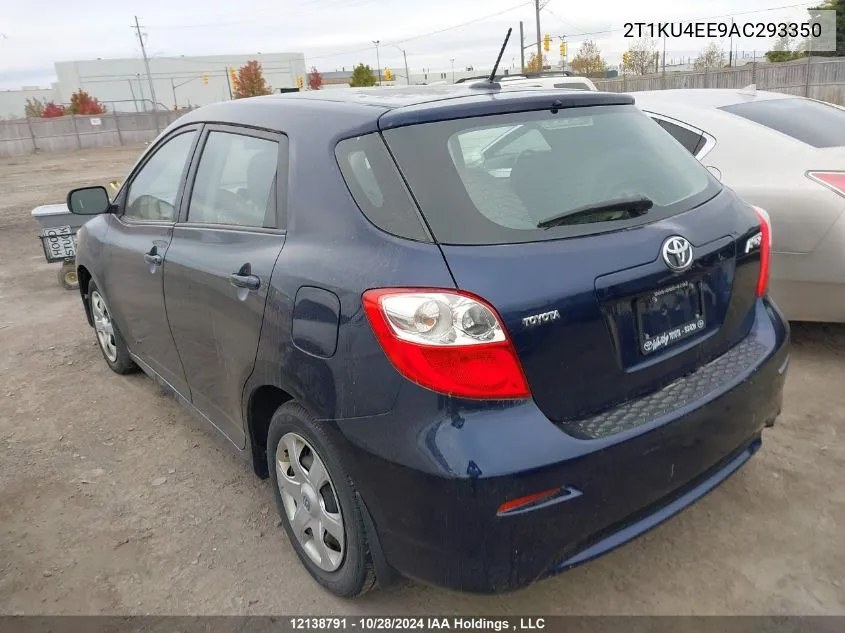 2010 Toyota Matrix VIN: 2T1KU4EE9AC293350 Lot: 12138791