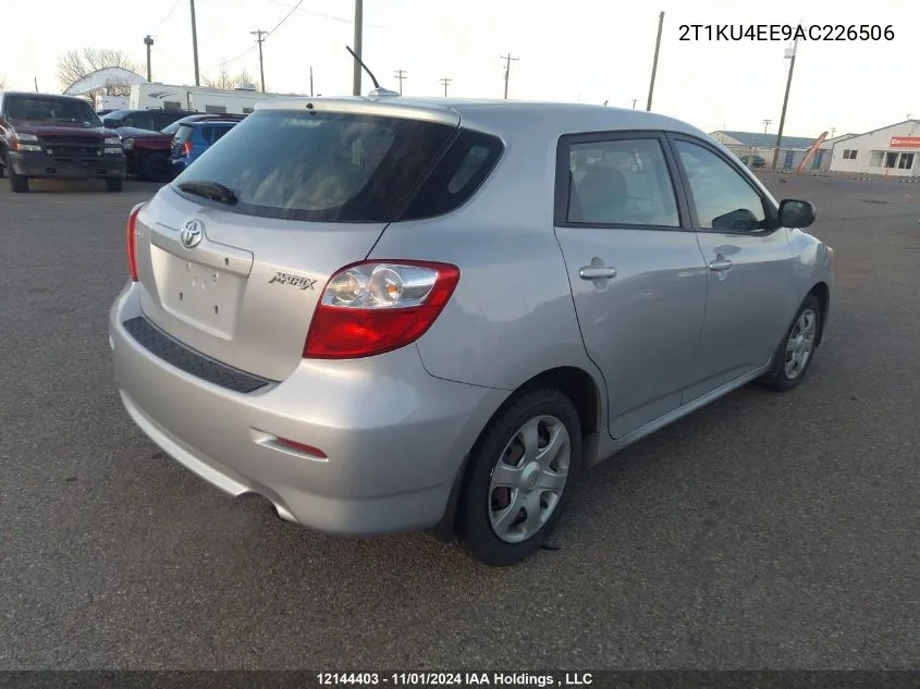 2010 Toyota Matrix VIN: 2T1KU4EE9AC226506 Lot: 12144403