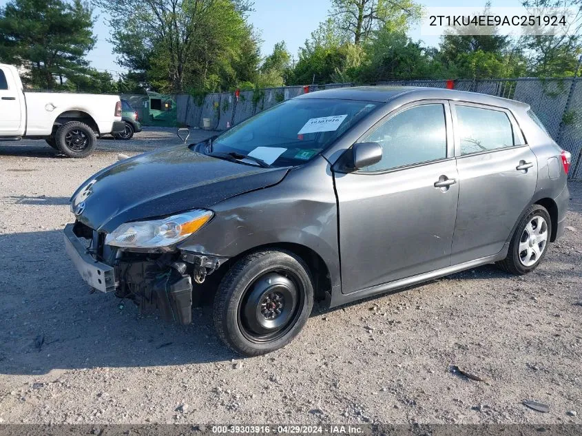 2010 Toyota Matrix VIN: 2T1KU4EE9AC251924 Lot: 39303916