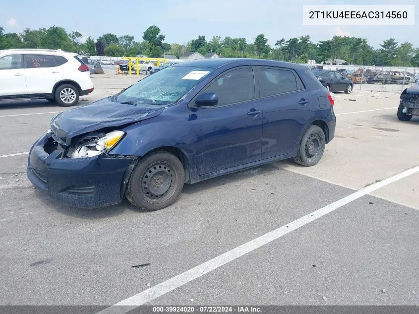 2T1KU4EE6AC314560 2010 Toyota Matrix