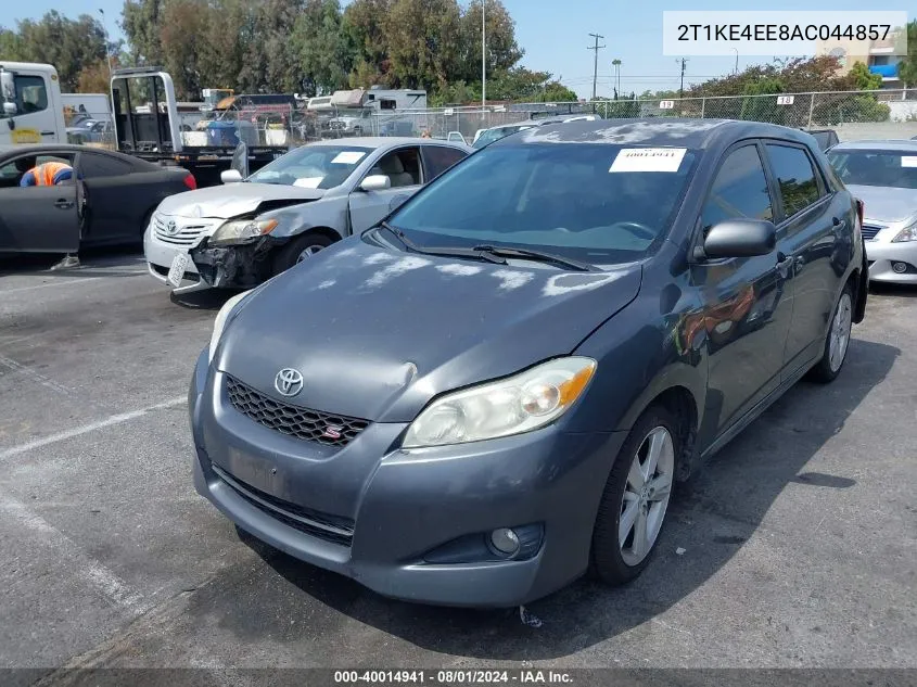 2010 Toyota Matrix S VIN: 2T1KE4EE8AC044857 Lot: 40014941