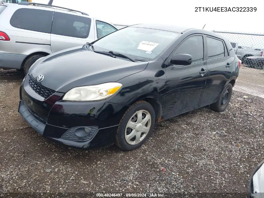 2010 Toyota Corolla Matrix VIN: 2T1KU4EE3AC322339 Lot: 40246497