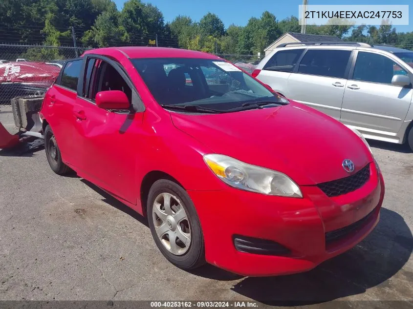 2010 Toyota Matrix VIN: 2T1KU4EEXAC247753 Lot: 40253162