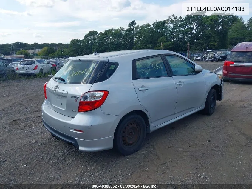 2010 Toyota Matrix S VIN: 2T1LE4EE0AC014188 Lot: 40306052