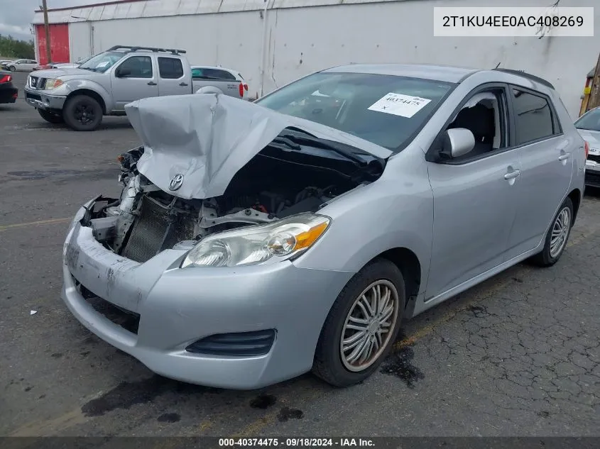 2010 Toyota Matrix VIN: 2T1KU4EE0AC408269 Lot: 40374475