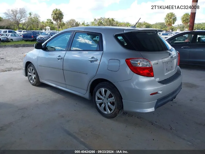 2010 Toyota Matrix VIN: 2T1KU4EE1AC324008 Lot: 40424266