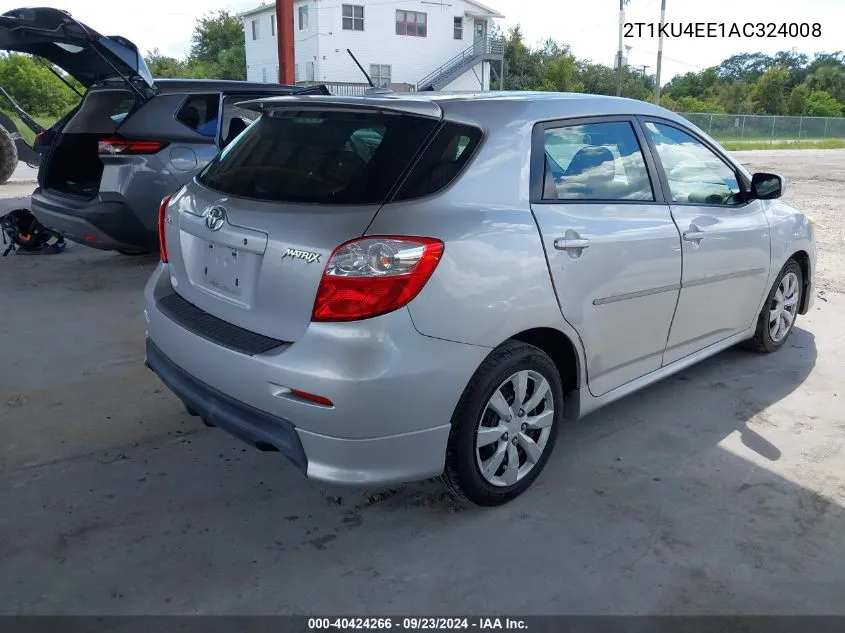 2010 Toyota Matrix VIN: 2T1KU4EE1AC324008 Lot: 40424266