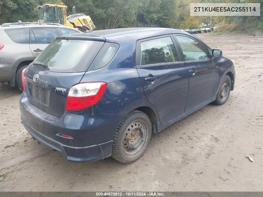 2010 Toyota Matrix VIN: 2T1KU4EE5AC255114 Lot: 40570512