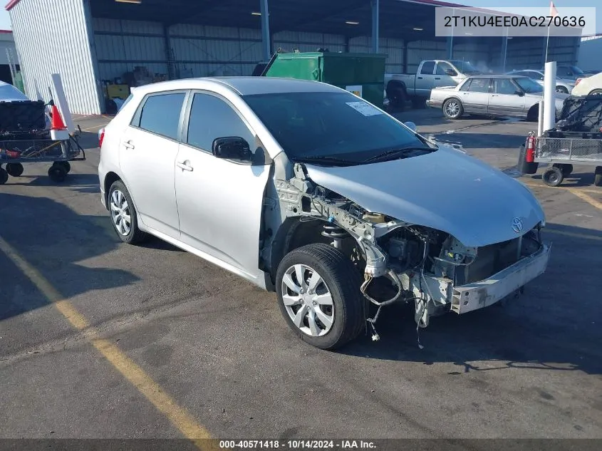 2010 Toyota Matrix VIN: 2T1KU4EE0AC270636 Lot: 40571418