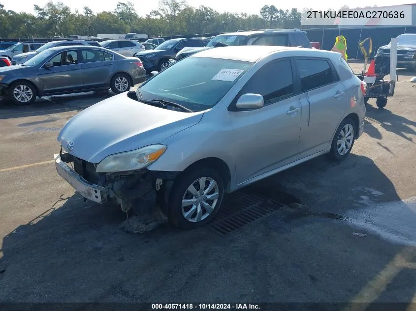 2010 Toyota Matrix VIN: 2T1KU4EE0AC270636 Lot: 40571418