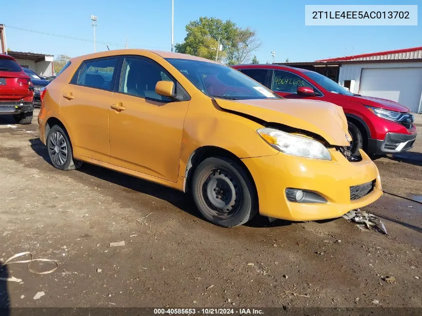 2010 Toyota Matrix S VIN: 2T1LE4EE5AC013702 Lot: 40585653