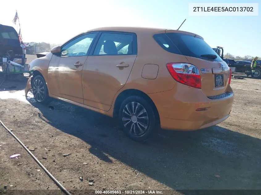 2010 Toyota Matrix S VIN: 2T1LE4EE5AC013702 Lot: 40585653