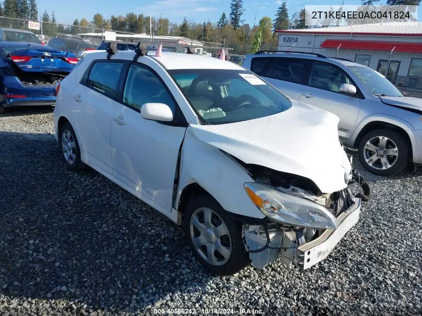 2010 Toyota Matrix S VIN: 2T1KE4EE0AC041824 Lot: 40586242