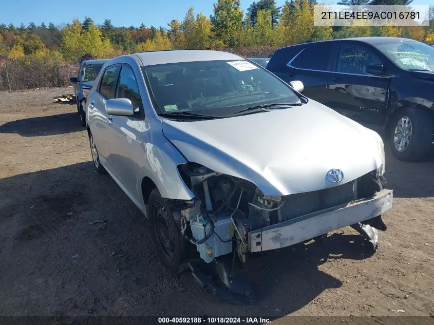 2010 Toyota Matrix S VIN: 2T1LE4EE9AC016781 Lot: 40592188