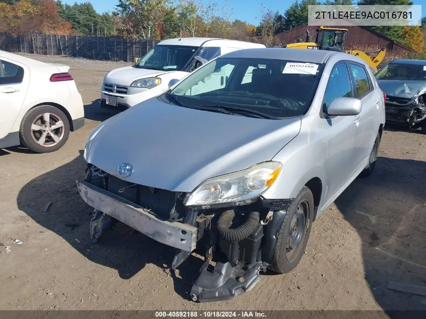 2010 Toyota Matrix S VIN: 2T1LE4EE9AC016781 Lot: 40592188