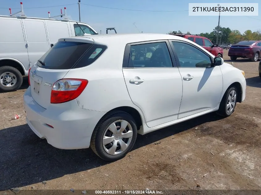 2010 Toyota Matrix VIN: 2T1KU4EE3AC311390 Lot: 40592311