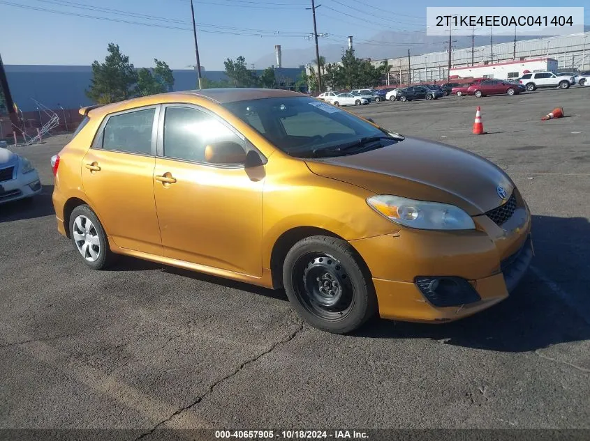 2010 Toyota Matrix S VIN: 2T1KE4EE0AC041404 Lot: 40657905