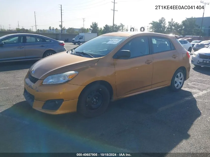 2T1KE4EE0AC041404 2010 Toyota Matrix S