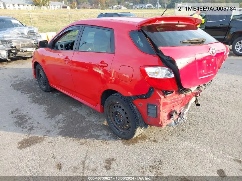 2010 Toyota Matrix Xrs VIN: 2T1ME4EE9AC005784 Lot: 40739627