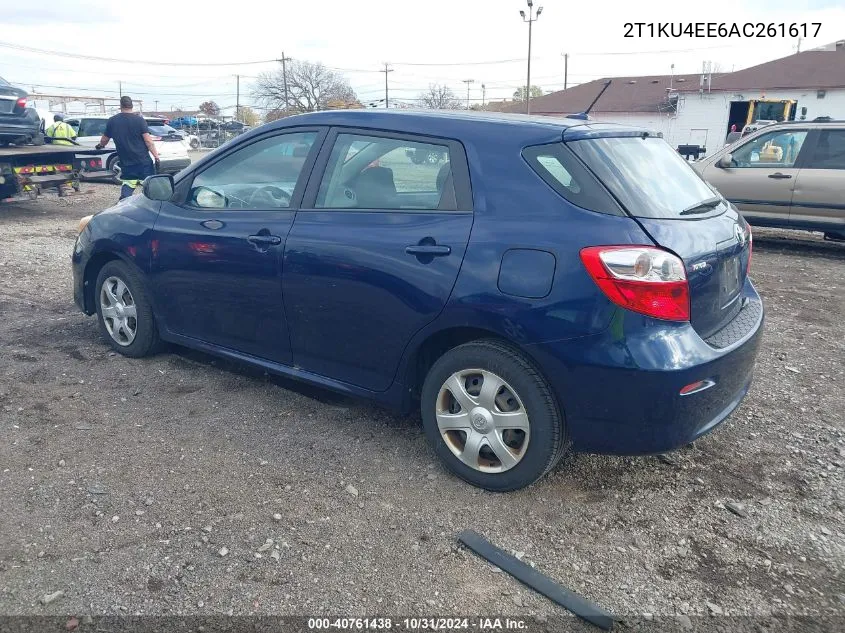 2010 Toyota Matrix VIN: 2T1KU4EE6AC261617 Lot: 40761438