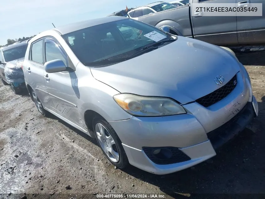 2010 Toyota Matrix S VIN: 2T1KE4EE3AC035449 Lot: 40775095