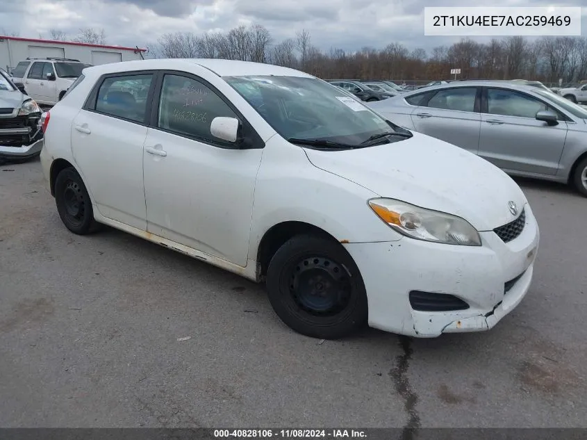 2010 Toyota Matrix VIN: 2T1KU4EE7AC259469 Lot: 40828106