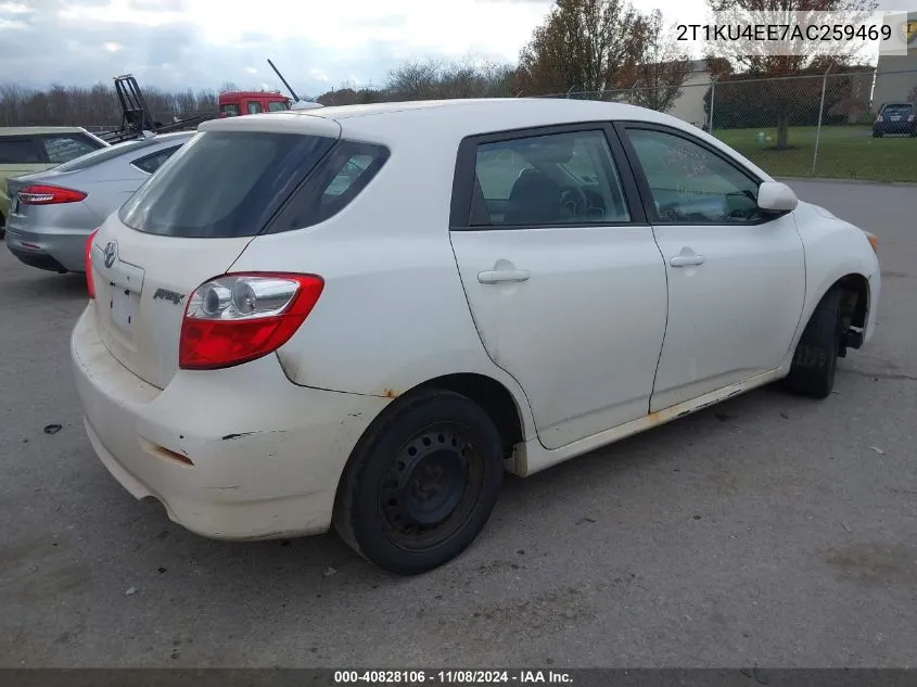 2010 Toyota Matrix VIN: 2T1KU4EE7AC259469 Lot: 40828106