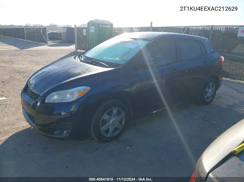 2T1KU4EEXAC212629 2010 Toyota Matrix