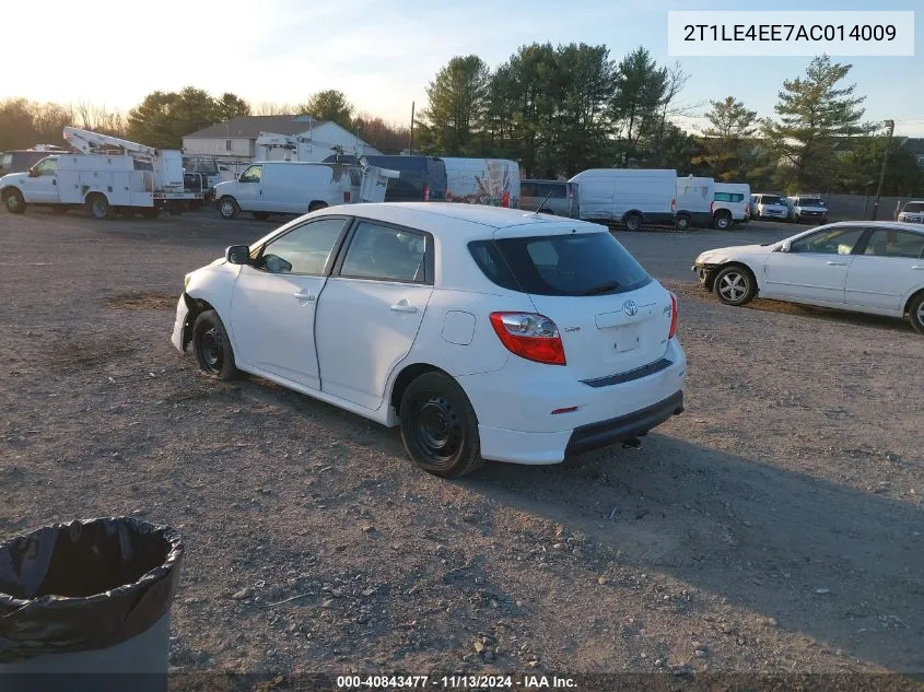 2010 Toyota Matrix S VIN: 2T1LE4EE7AC014009 Lot: 40843477