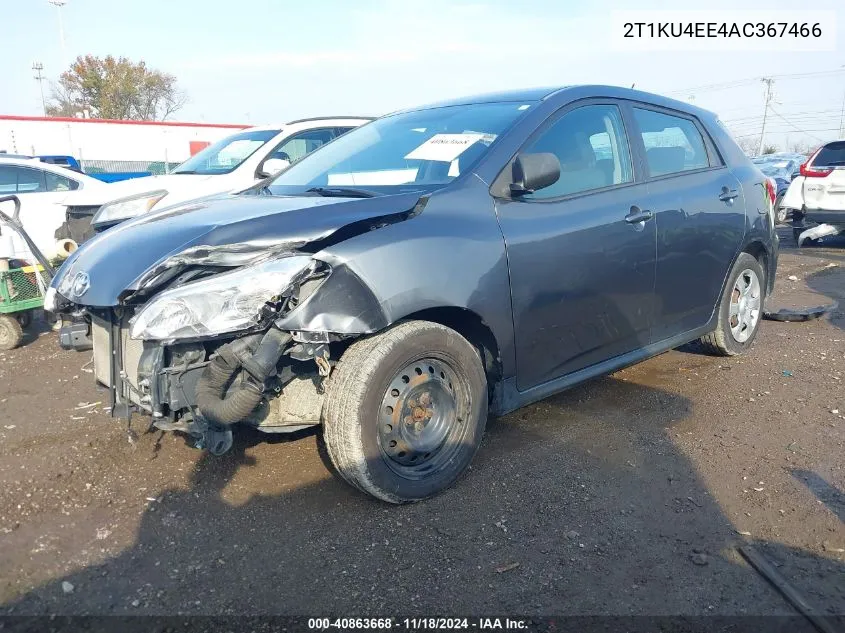 2010 Toyota Matrix VIN: 2T1KU4EE4AC367466 Lot: 40863668