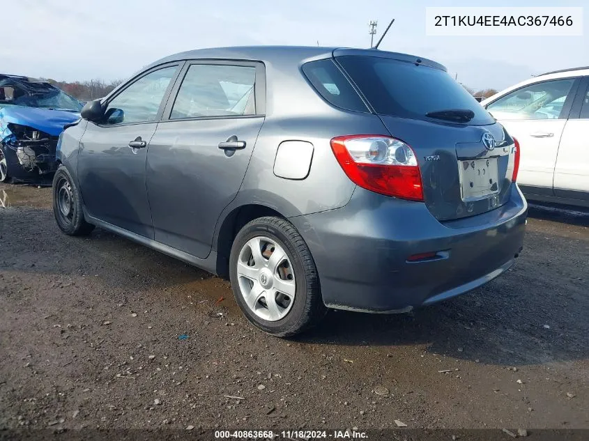 2010 Toyota Matrix VIN: 2T1KU4EE4AC367466 Lot: 40863668