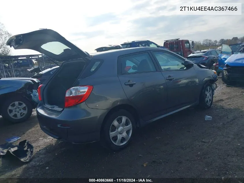 2010 Toyota Matrix VIN: 2T1KU4EE4AC367466 Lot: 40863668