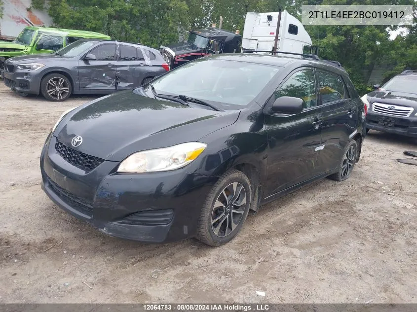 2T1LE4EE2BC019412 2011 Toyota Corolla Matrix S