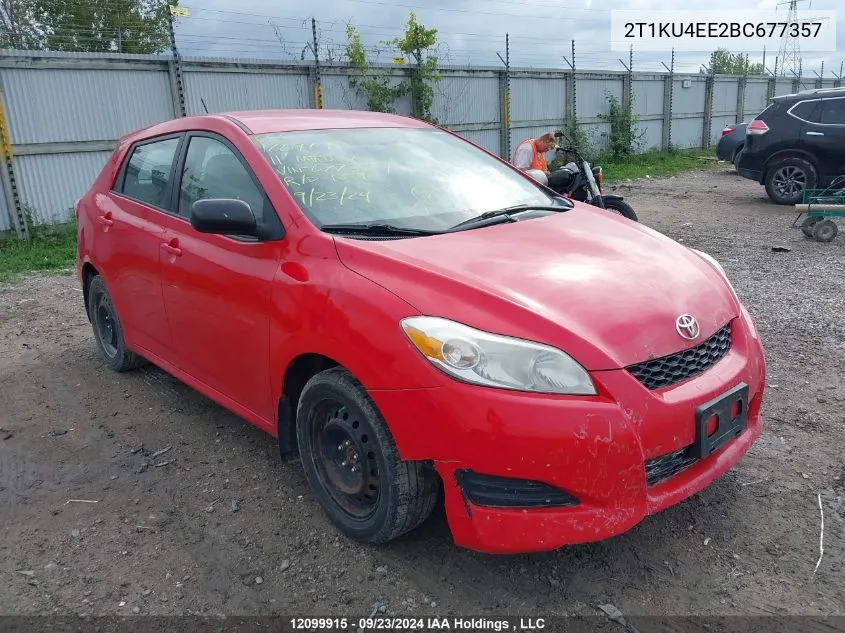 2011 Toyota Matrix Wagon VIN: 2T1KU4EE2BC677357 Lot: 12099915