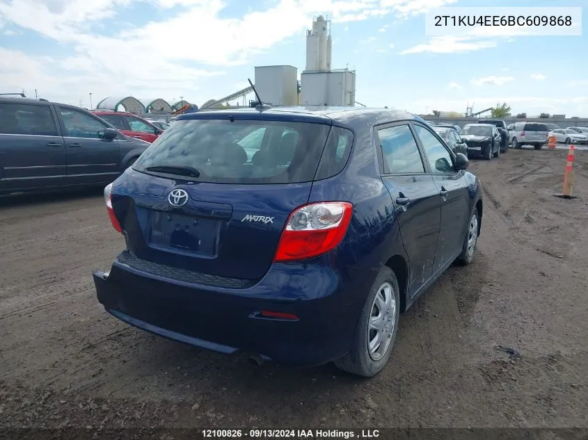 2011 Toyota Matrix VIN: 2T1KU4EE6BC609868 Lot: 12100826