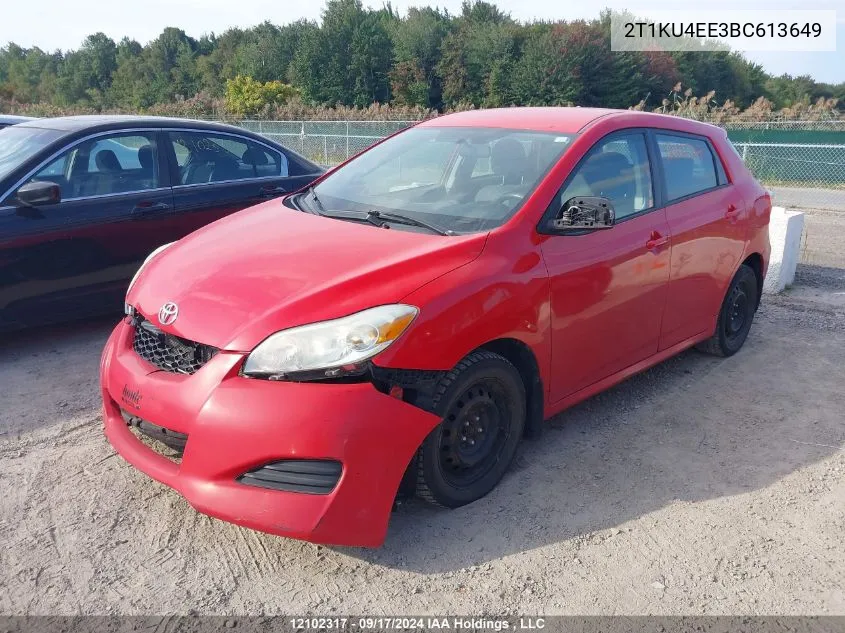 2011 Toyota Matrix VIN: 2T1KU4EE3BC613649 Lot: 12102317