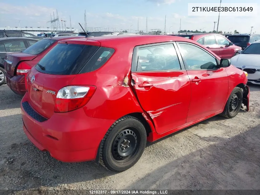 2T1KU4EE3BC613649 2011 Toyota Matrix