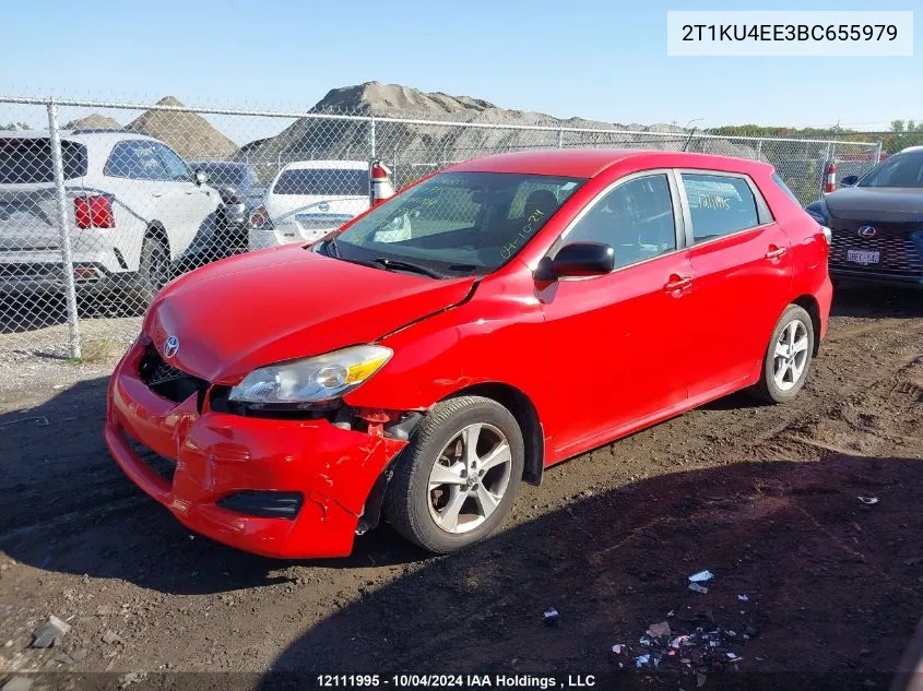 2011 Toyota Matrix VIN: 2T1KU4EE3BC655979 Lot: 12111995