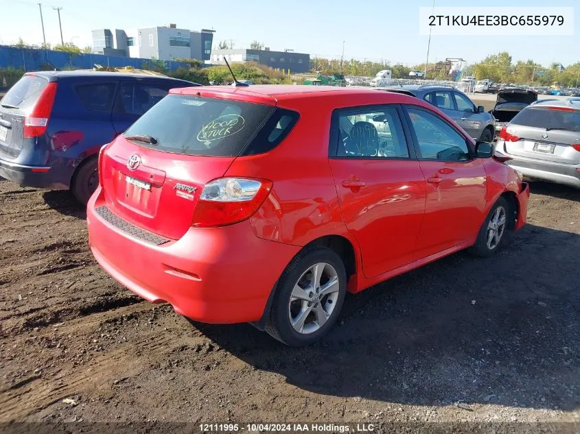 2011 Toyota Matrix VIN: 2T1KU4EE3BC655979 Lot: 12111995